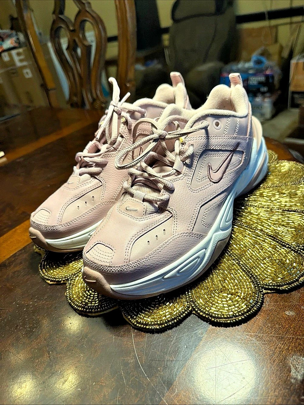 Nike Air Monarch IV Athletic Shoes in Pink & White US 9.5 Like New